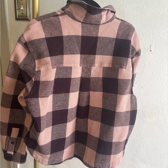 Madewell Plaid Utility Jacket - Pink and Brown - Picture 5 of 6